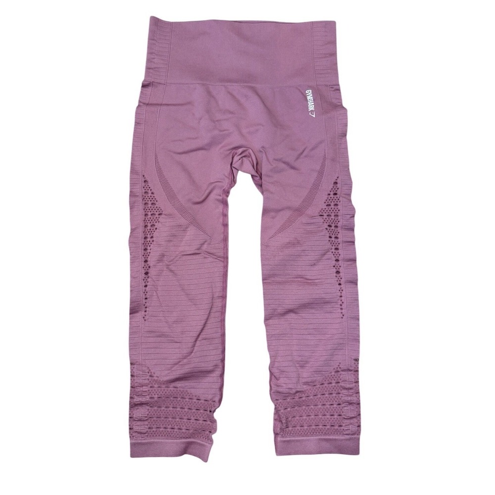 Gymshark‎ Energy Seamless Cropped Legging Women's Small Coral High Rise Gym